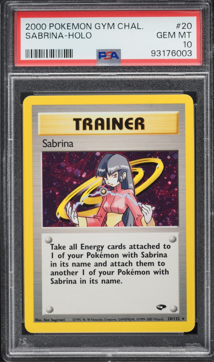 2000 Pokemon Gym Challenge Holo Sabrina #20 PSA 10 GEM MINT