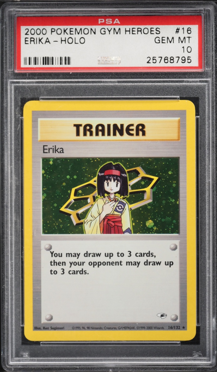 2000 Pokemon Gym Heroes Holo Erika #16 PSA 10 GEM MINT