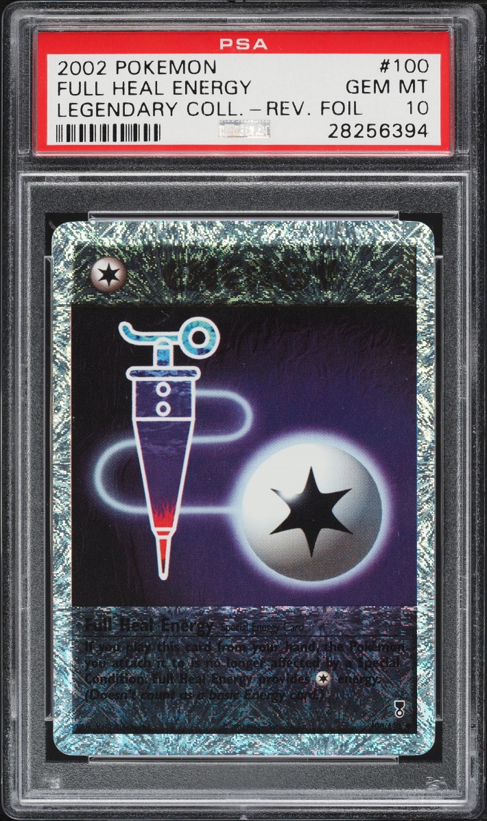 2002 Pokemon Legendary Collection Reverse Holo Full Heal Energy #100 PSA 10 GEM MINT