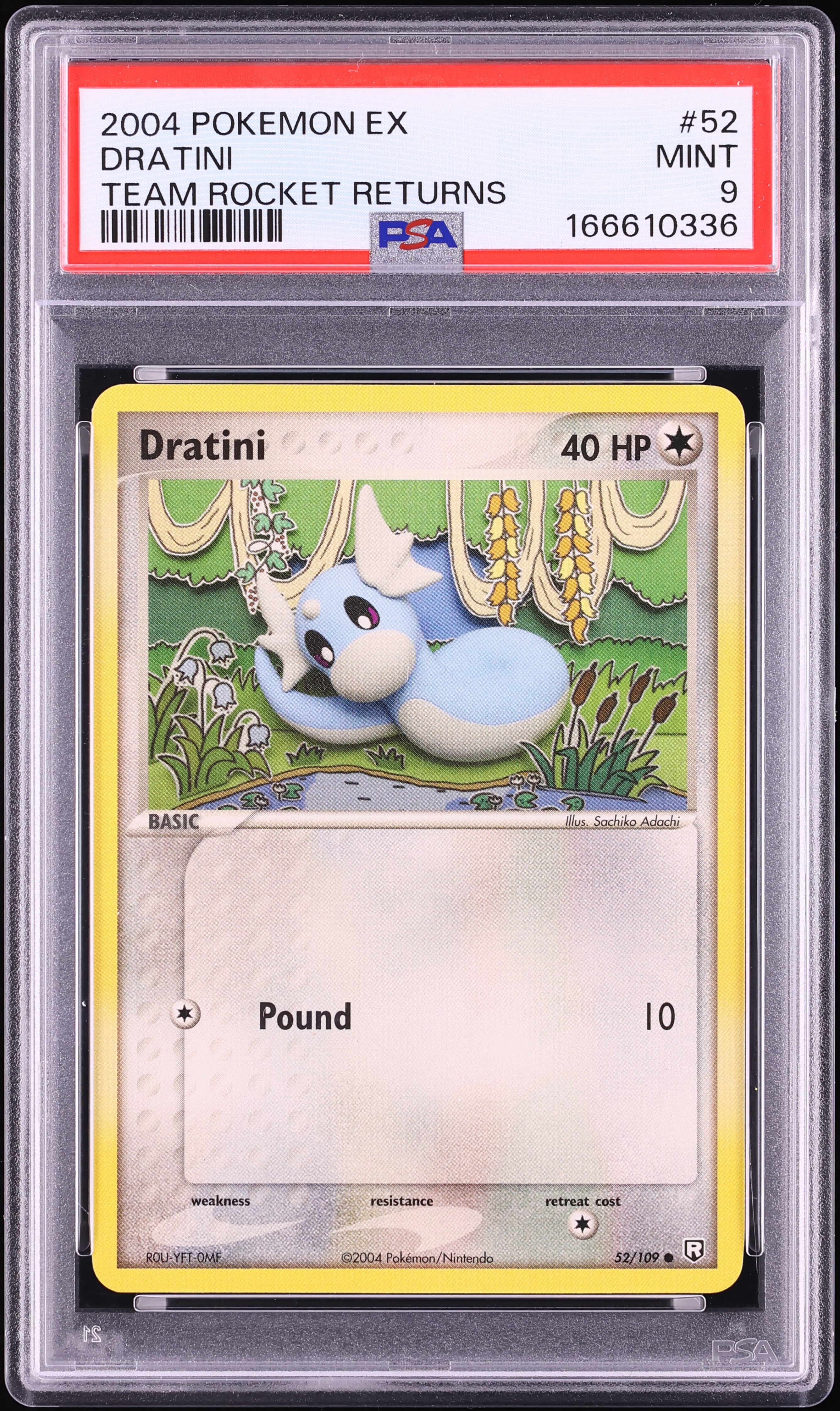 2004 Pokemon EX Team Rocket Returns Dratini #52 PSA 9 MINT