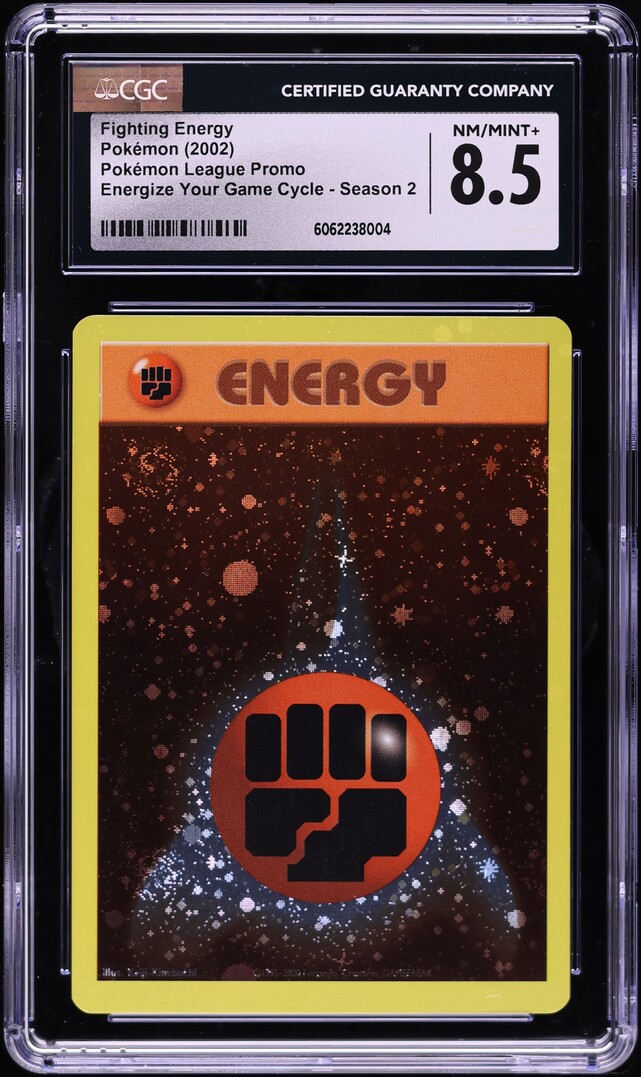 2002 Pokemon League Promo Energize Your Game Season 2 Fighting Energy CGC 8.5