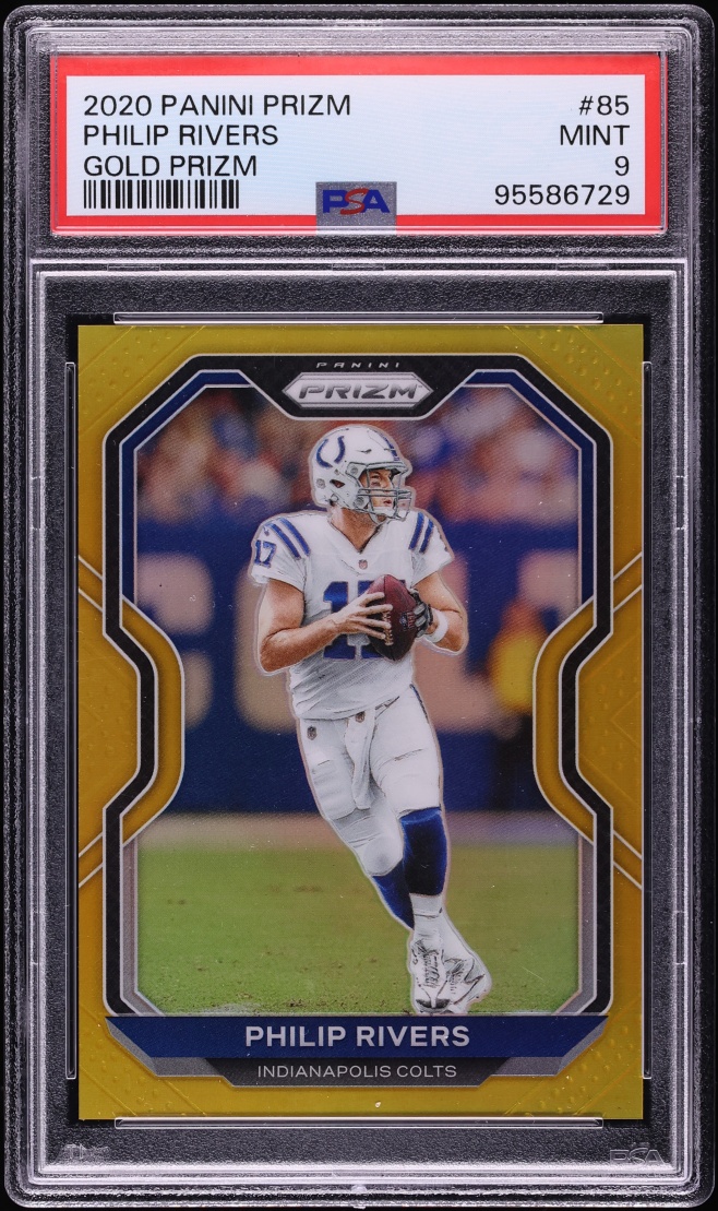 2020 Panini Prizm Gold Philip Rivers 1/10 #85 PSA 9 MINT - Photo 1