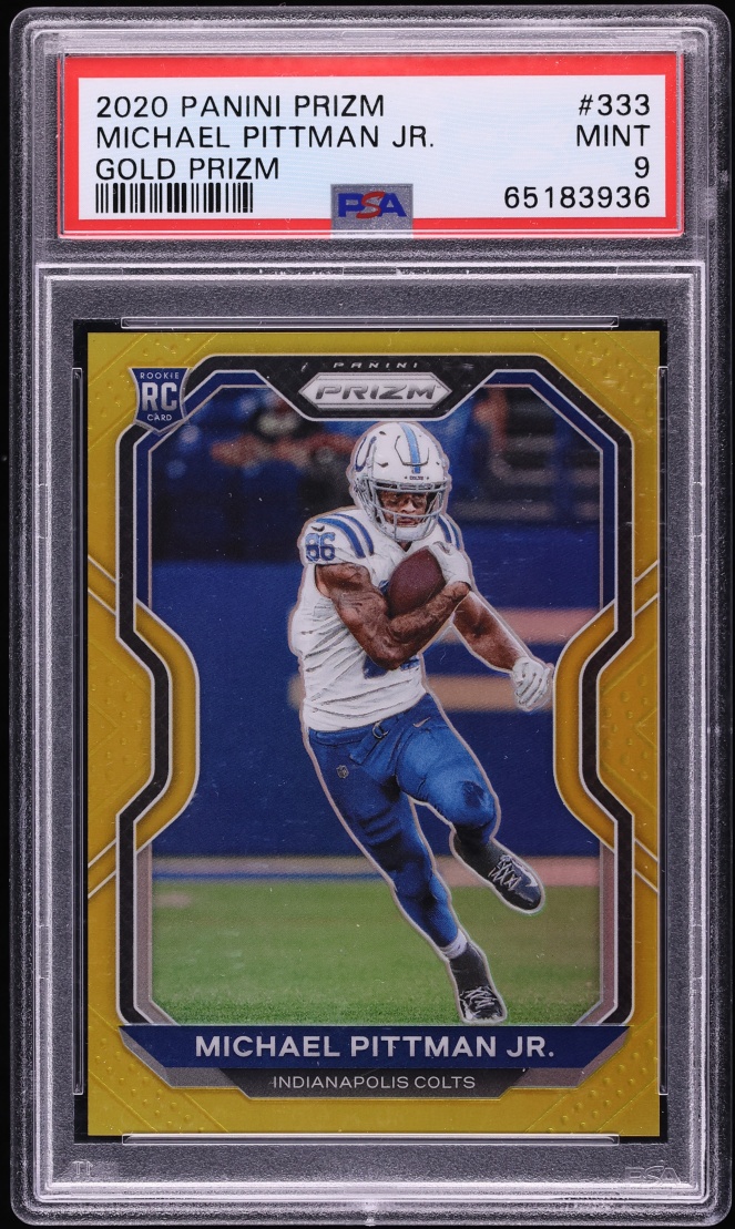 2020 Panini Prizm Gold Michael Pittman Jr. ROOKIE /10 #333 PSA 9 MINT - Photo 1
