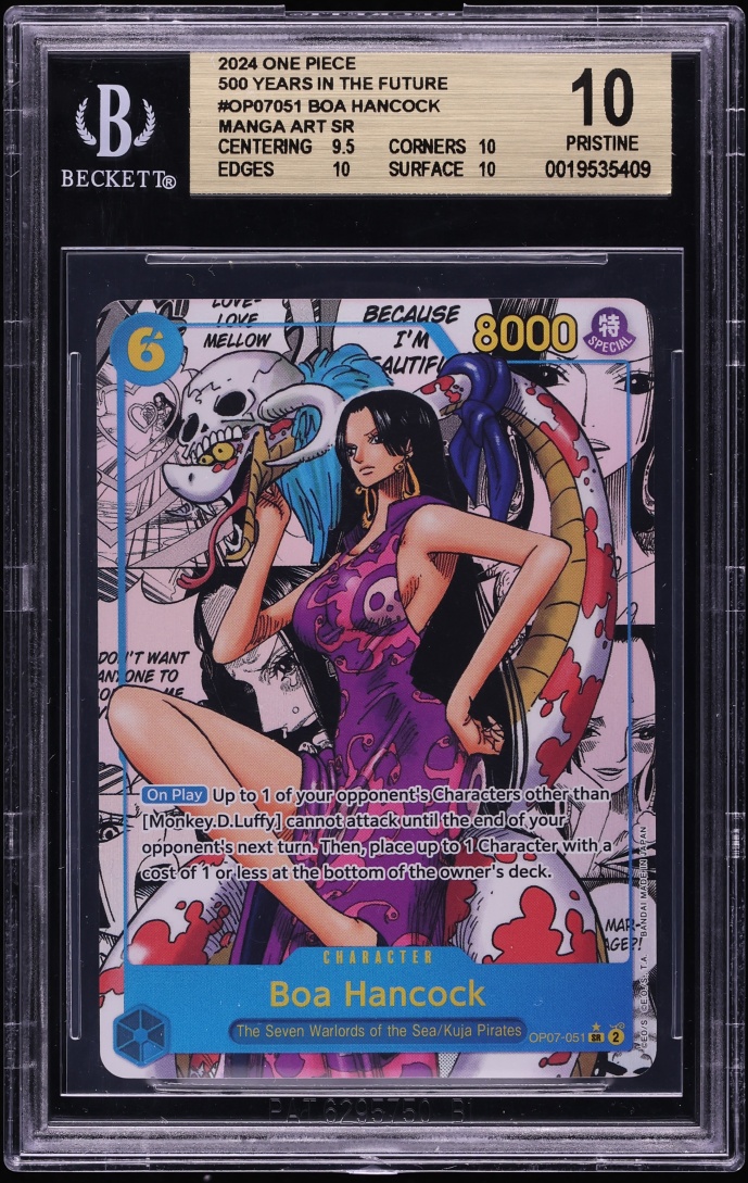 2024 One Piece 500 Years In The Future Manga Art Boa Hancock #OP07-051 BGS 10 PRISTINE