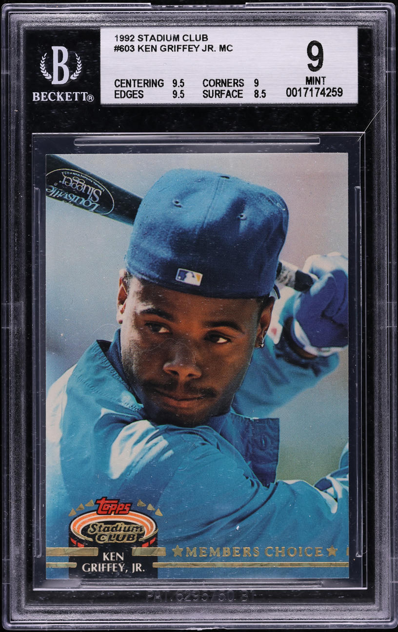 1992 Stadium Club Members Choice Ken Griffey Jr. #603 BGS 9 MINT