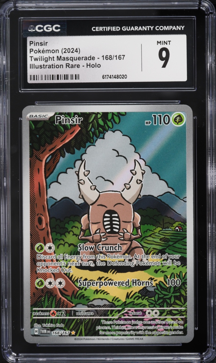 2024 Pokemon Scarlet & Violet Twilight Masquerade IR Pinsir #168 CGC 9 MINT