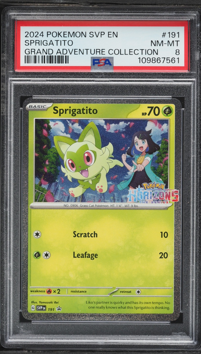 2024 Pokemon Scarlet & Violet Promo Grand Adventure Collection Sprigatito #191 PSA 8 NM-MT