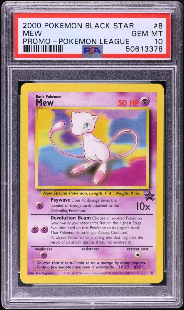 2000 Pokemon League Black Star Promo Mew #8 PSA 10 GEM MINT
