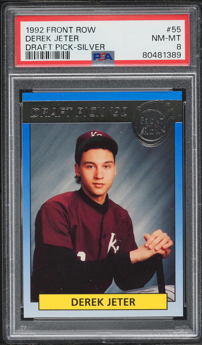 1992 Front Row Draft Picks Silver Derek Jeter ROOKIE #55 PSA 8 NM-MT
