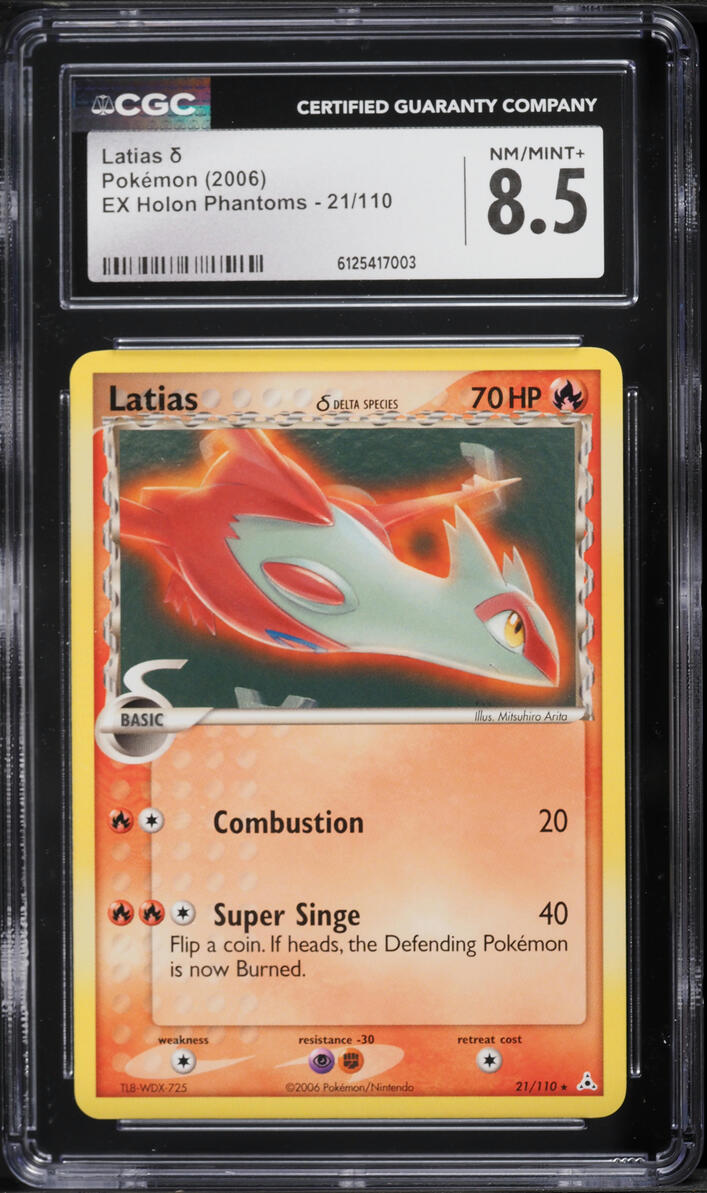 2006 Pokemon EX Holon Phantoms Latias #21 CGC 8.5 NM-MT+