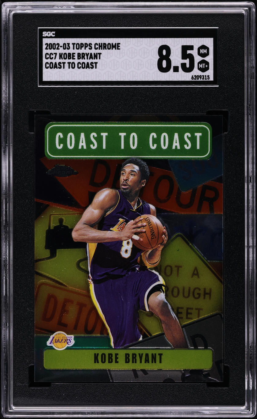 2002 Topps Chrome Coast To Coast Kobe Bryant #CC7 SGC 8.5 NM-MT+