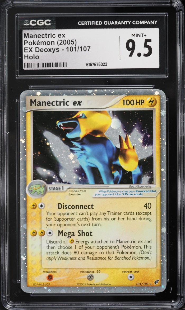 2005 Pokemon EX Deoxys Holo Manectric EX #101 CGC 9.5 MINT+