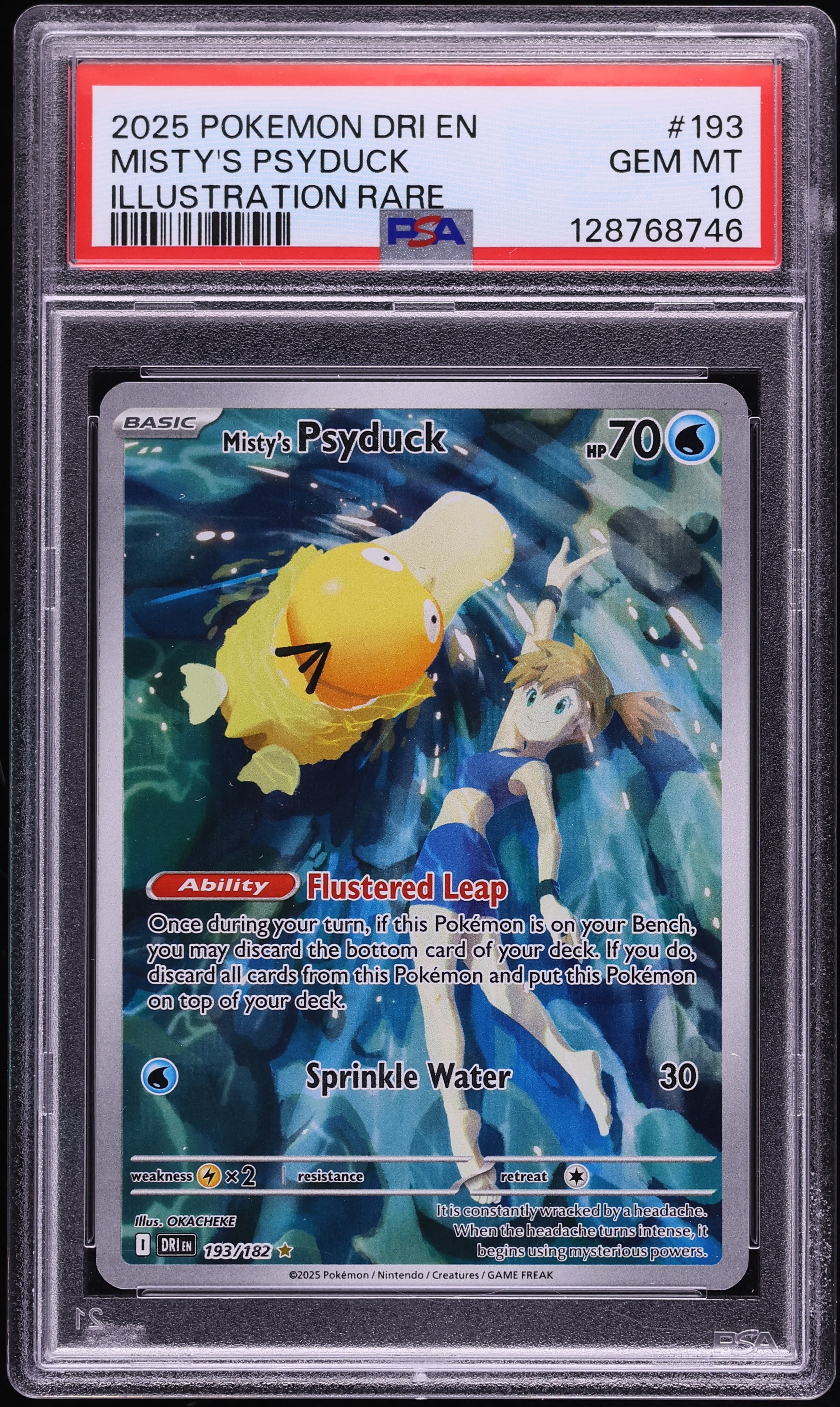 2025 Pokemon Scarlet & Violet Destined Rivals IR Misty's Psyduck #193 PSA 10 GEM MINT