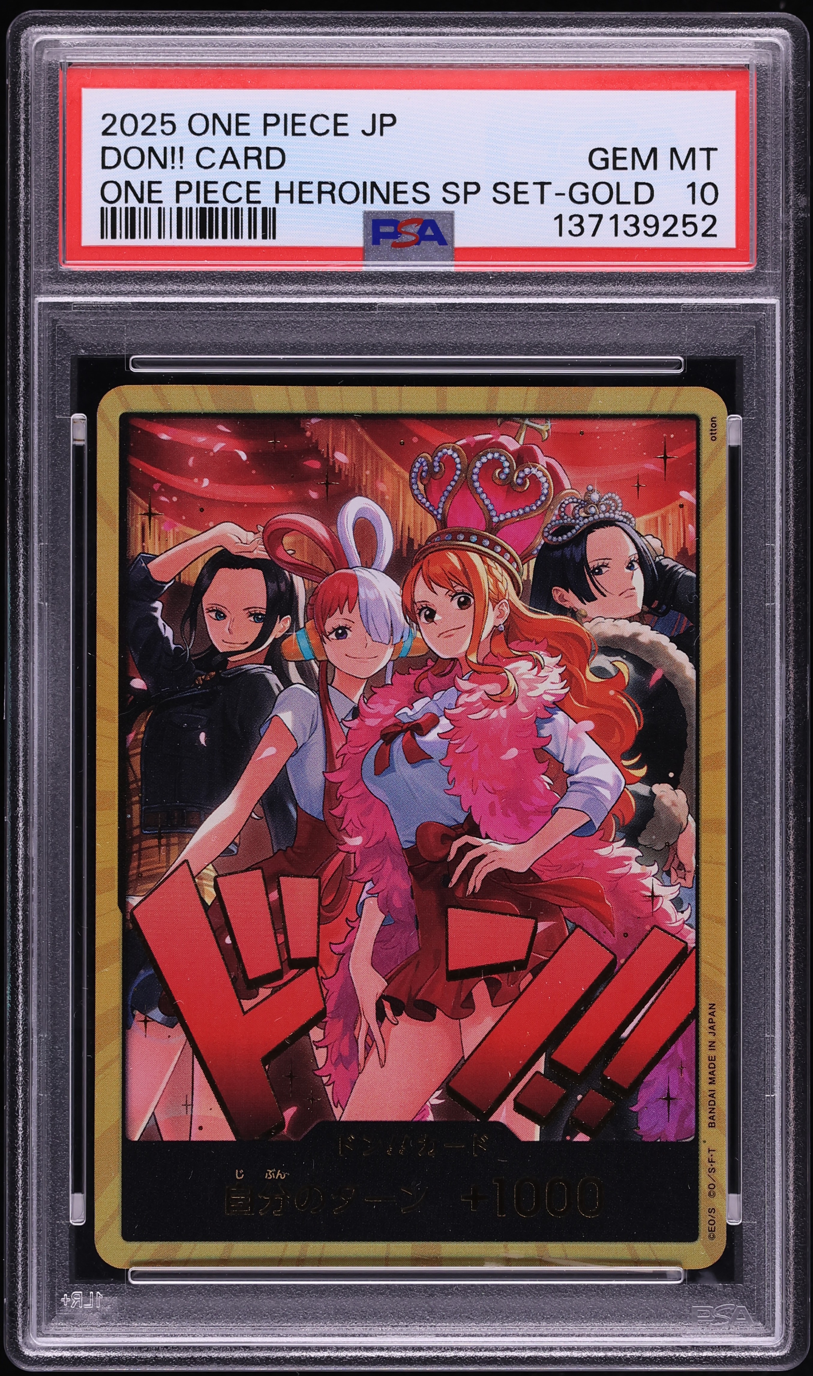 2025 One Piece Japanese Heroines Special Set Gold Don!! PSA 10 GEM MINT