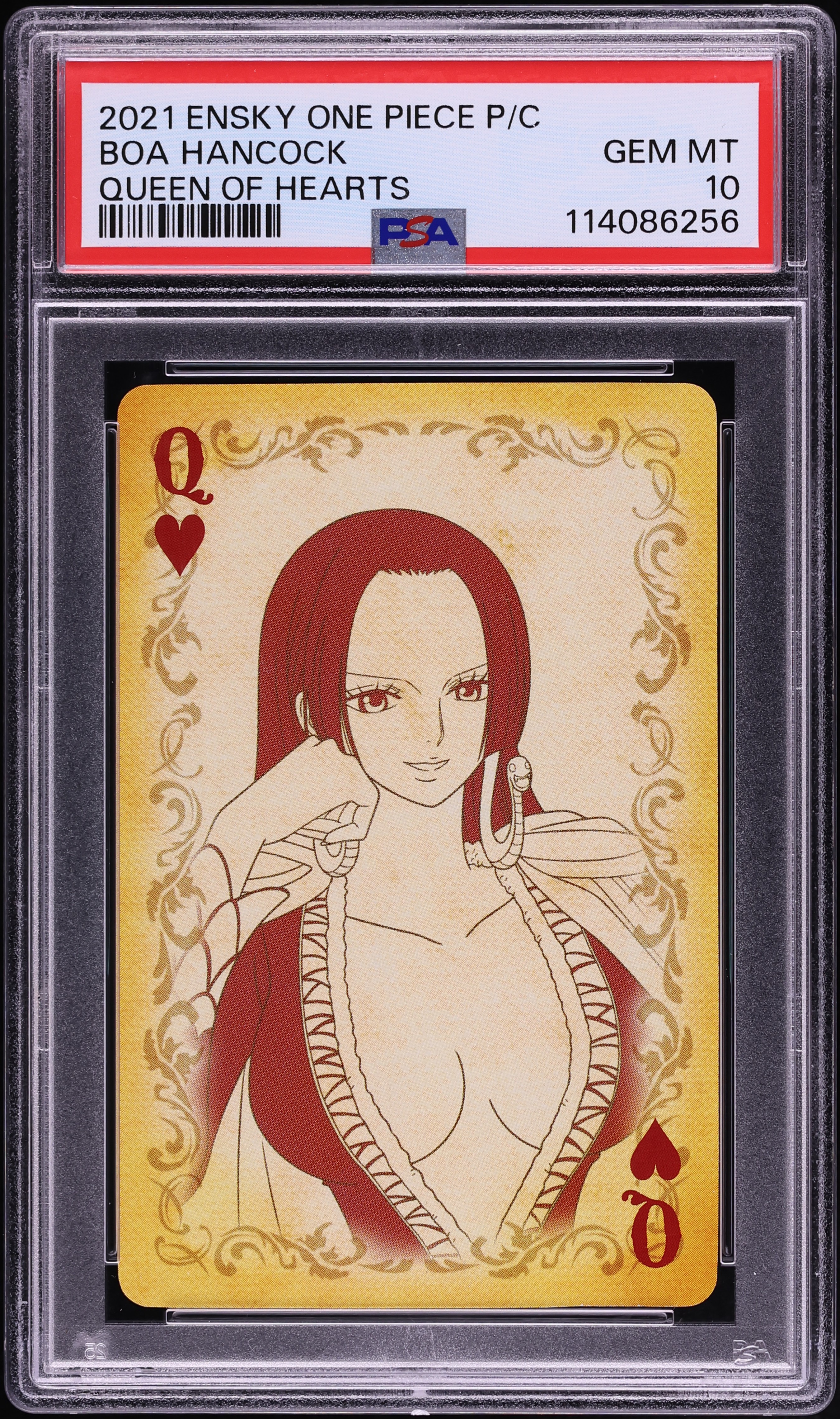 2021 Ensky One Piece Playing Cards Queen Of Hearts Boa Hancock PSA 10 GEM MINT