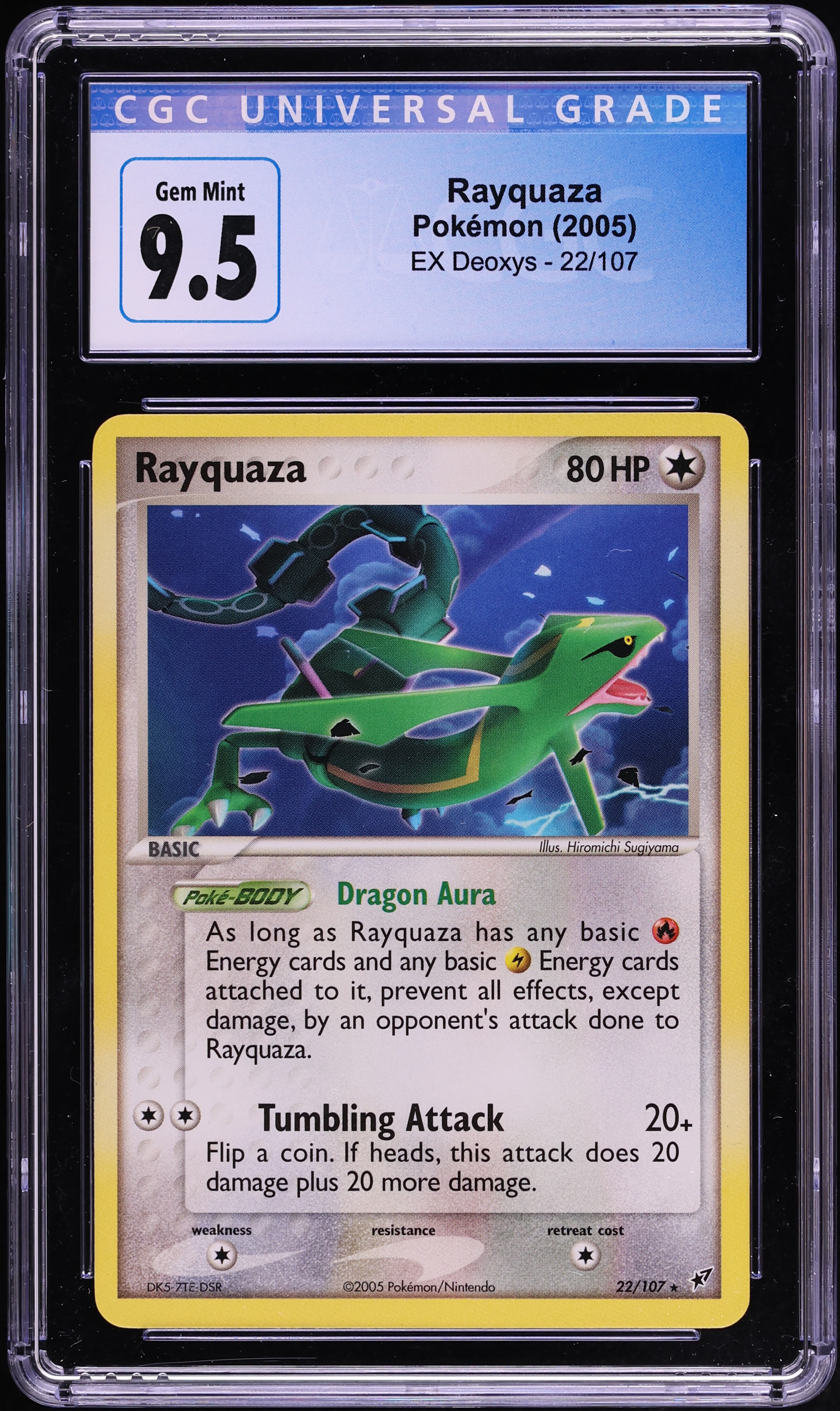 2005 Pokemon EX Deoxys Rayquaza #22 CGC 9.5 GEM MINT