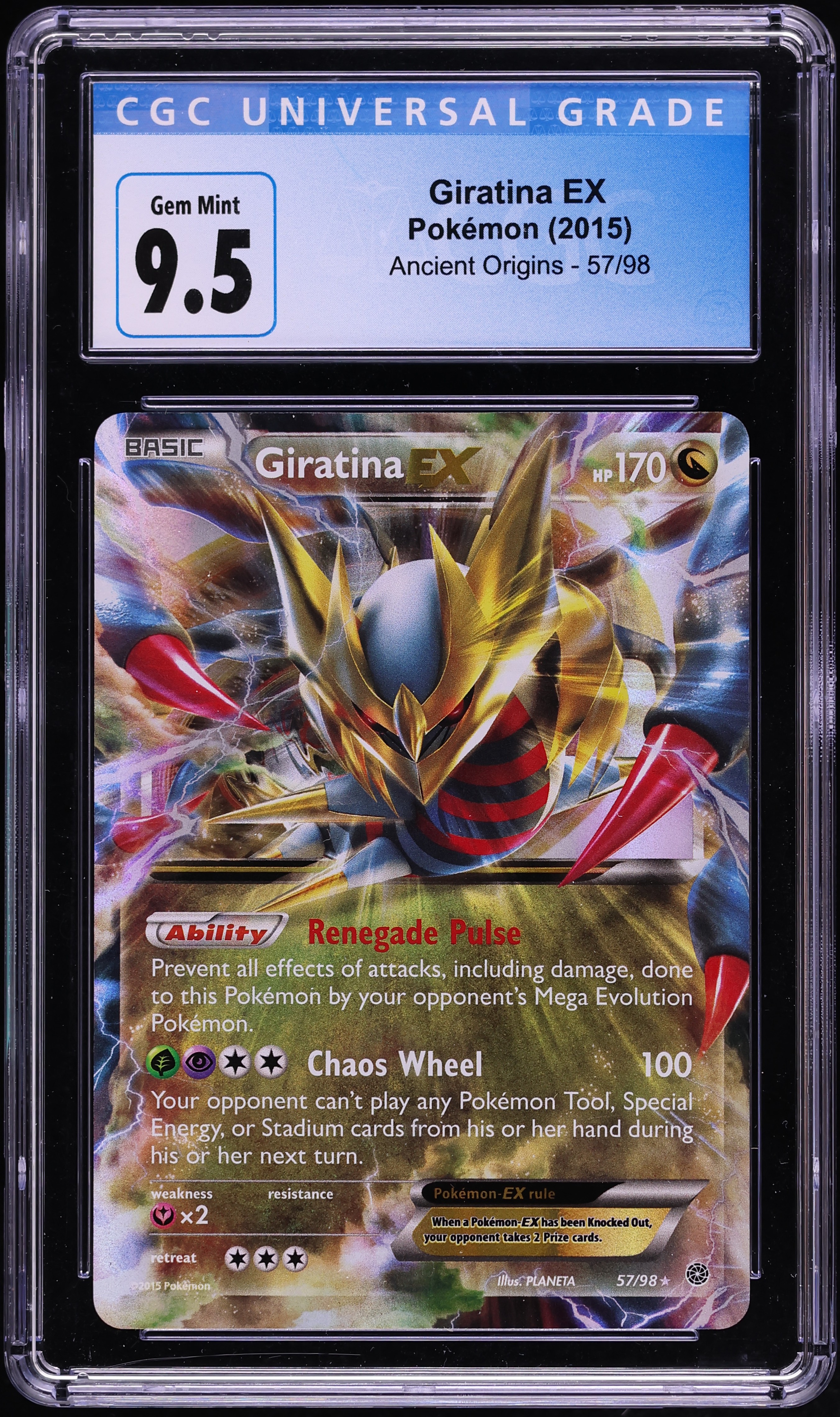 2015 Pokemon XY Ancient Origins Holo Giratina Ex #57 CGC 9.5 GEM MINT