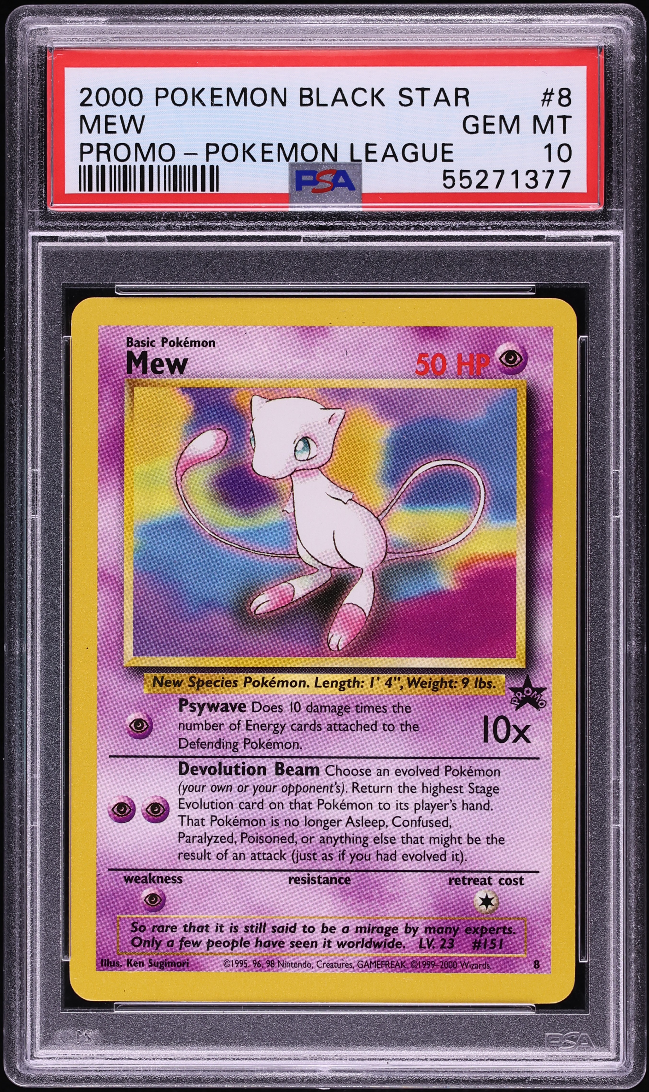2000 Pokemon League Black Star Promo Mew #8 PSA 10 GEM MINT
