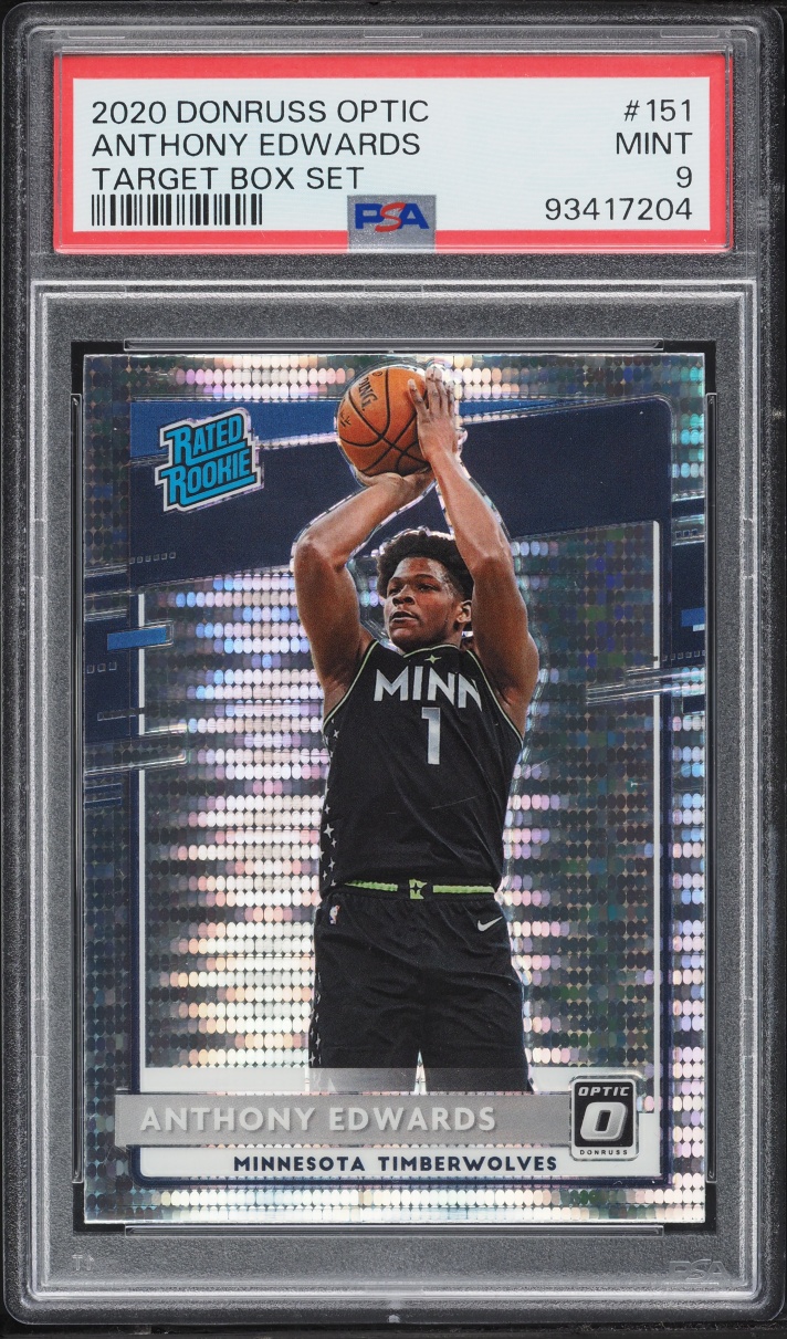 2020 Donruss Optic Target Box Set Anthony Edwards ROOKIE #151 PSA 9 MINT