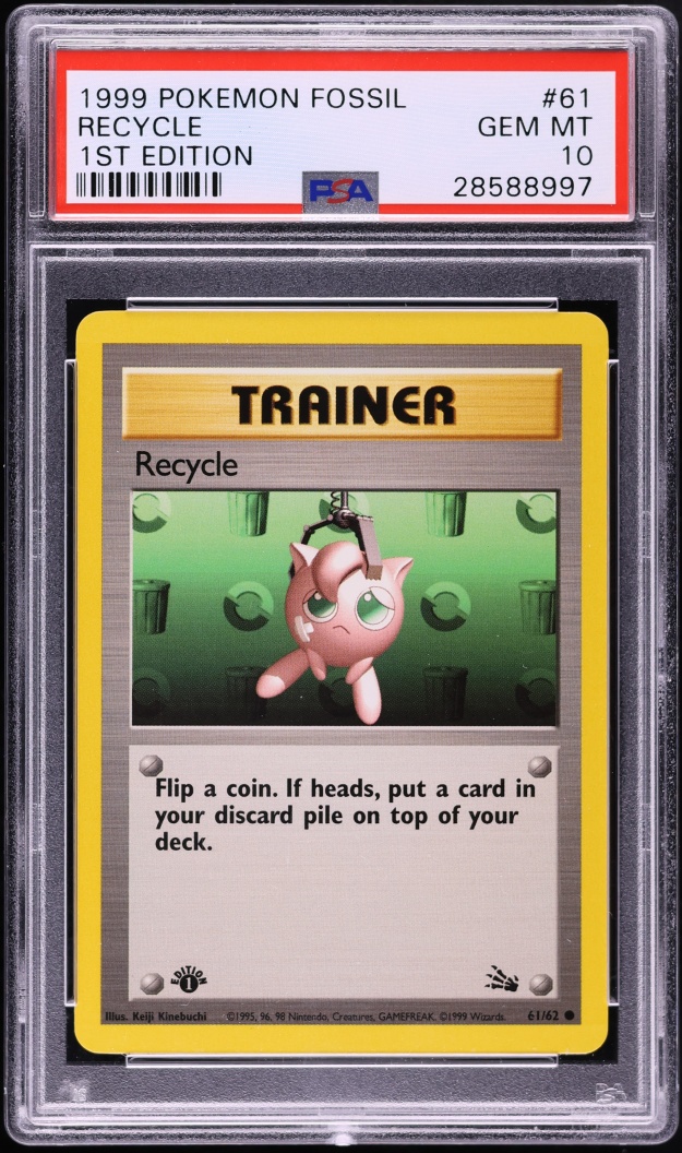 1999 Pokemon Fossil 1st Edition Recycle #61 PSA 10 GEM MINT