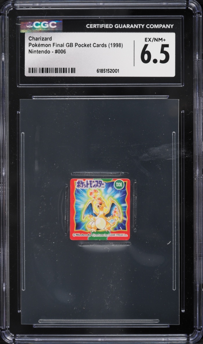 1998 Pokemon Japanese Anime GB Pocket Cards Nintendo Charizard #6 CGC 6.5 EXMT+