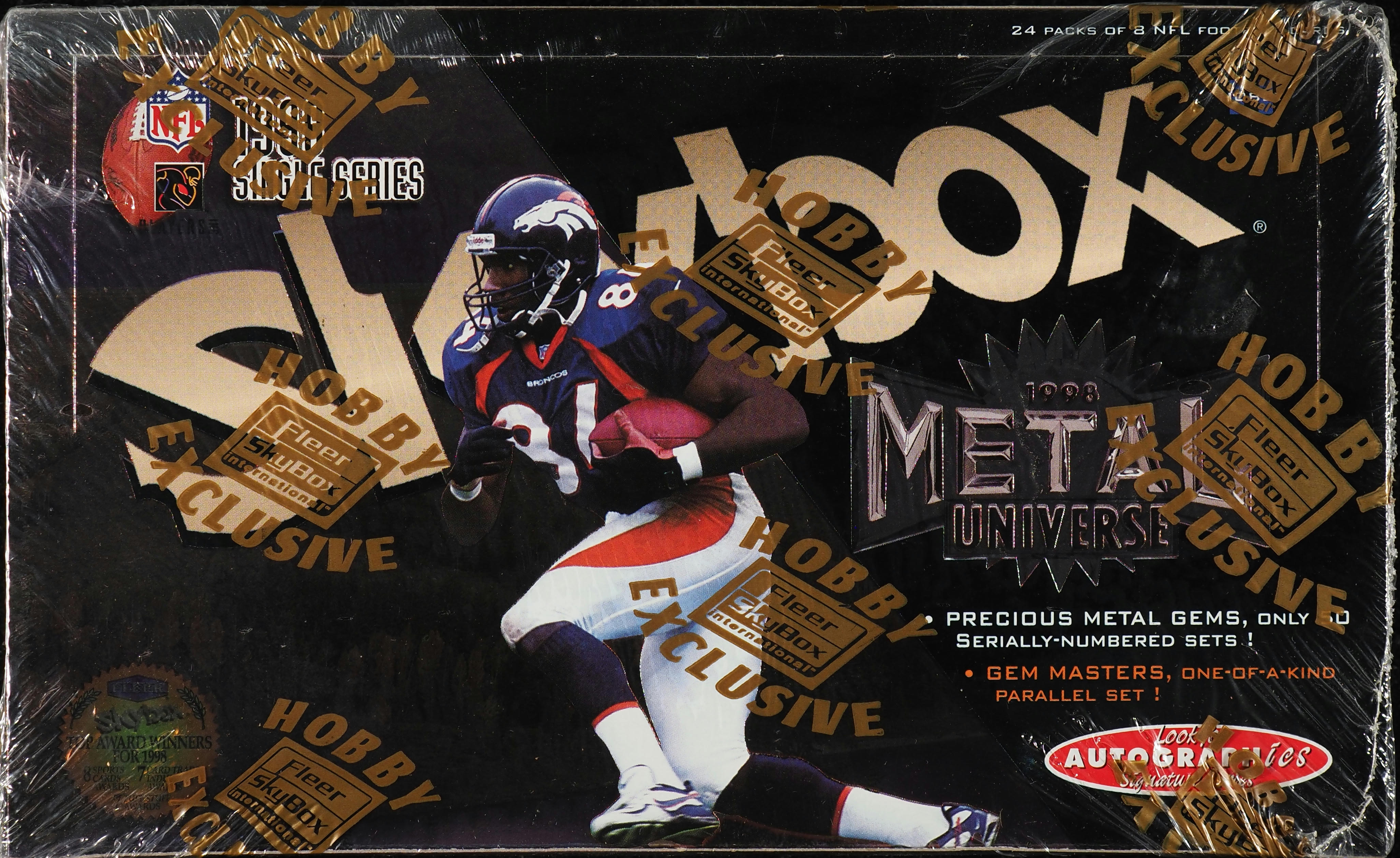 1998 Skybox Metal Universe Football Sealed Hobby Box, Manning Moss ROOKIE, PMG?