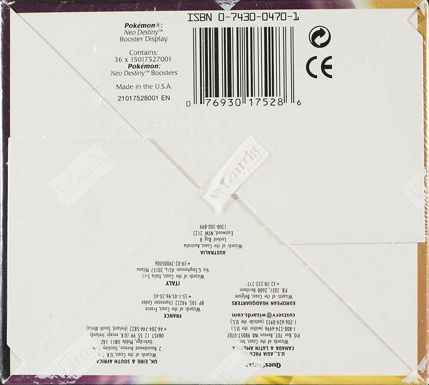 pokemon neo destiny 1st edition booster box Bleecker Trading main image 0