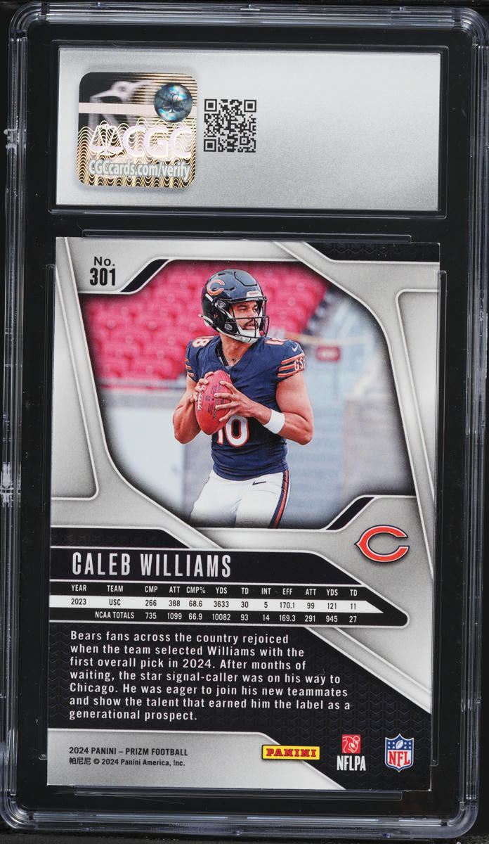 2024 Panini Prizm Caleb Williams ROOKIE #301 CGC 6.5 EXMT+