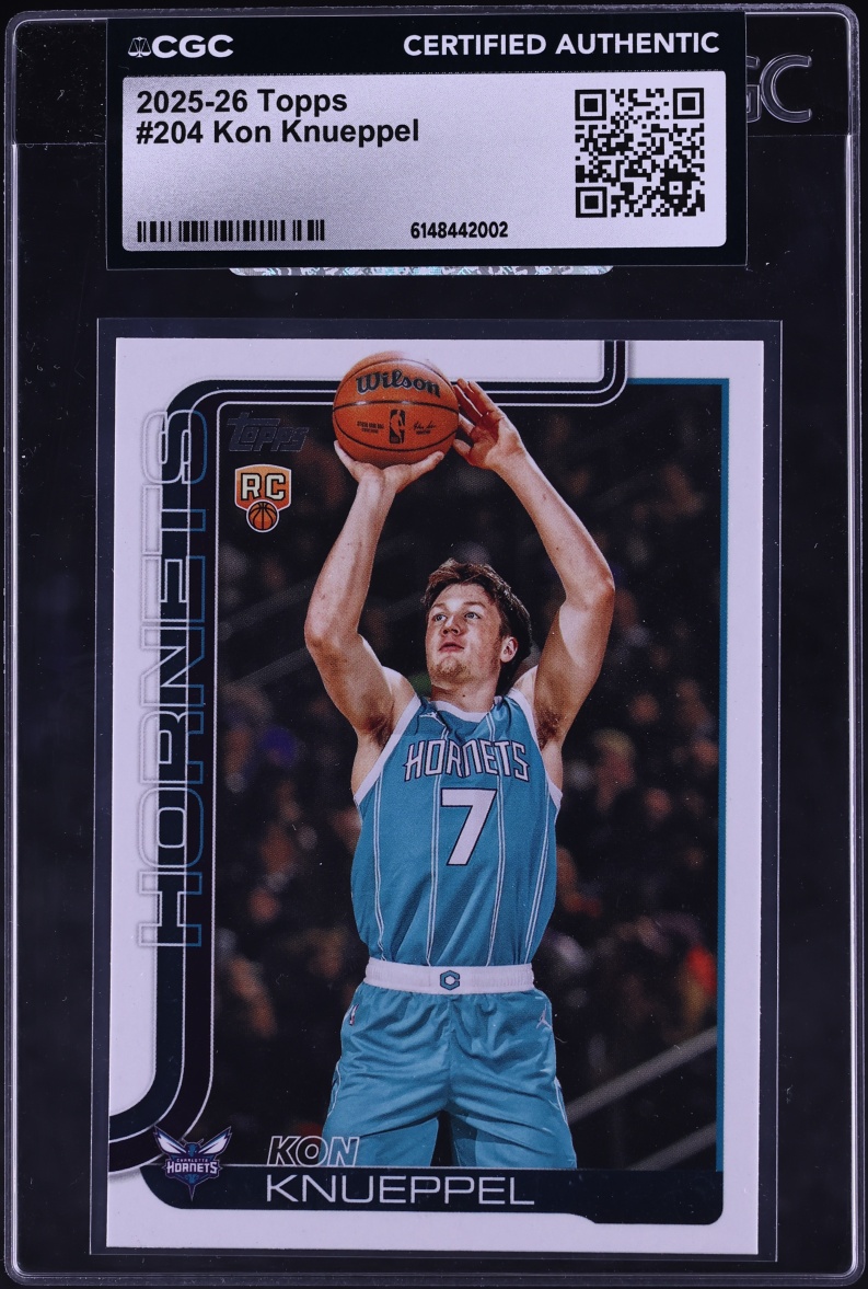 2025 Topps Basketball Kon Knueppel ROOKIE #204 CGC AUTH