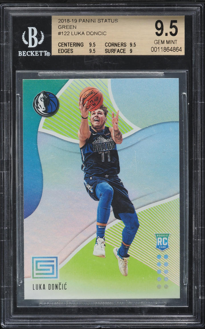 2018 Panini Status Green Luka Doncic ROOKIE #122 BGS 9.5 GEM MINT