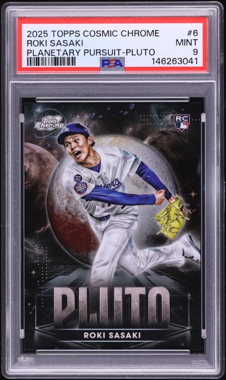 2025 Topps Chrome Cosmic Planetary Pursuit Pluto Roki Sasaki