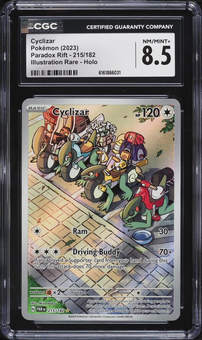 2023 Pokemon Scarlet & Violet Paradox Rift IR Cyclizar #215 CGC 8.5 NM-MT+