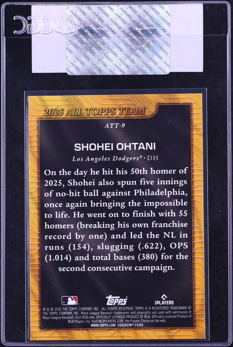 2026 Topps All Topps Team Shohei Ohtani #ATT-9 CGC AUTH