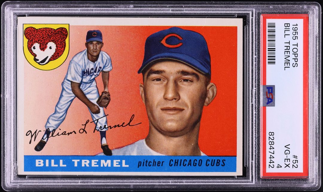 1955 Topps Bill Tremel ROOKIE #52 PSA 4 VGEX