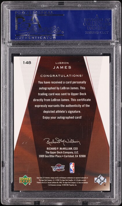 2003 SP Authentic LeBron James ROOKIE AUTO /500 #148 PSA 10 GEM MINT