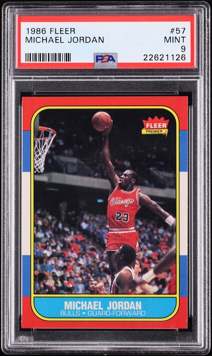 1986 Fleer Basketball Michael Jordan ROOKIE #57 PSA 9 MINT