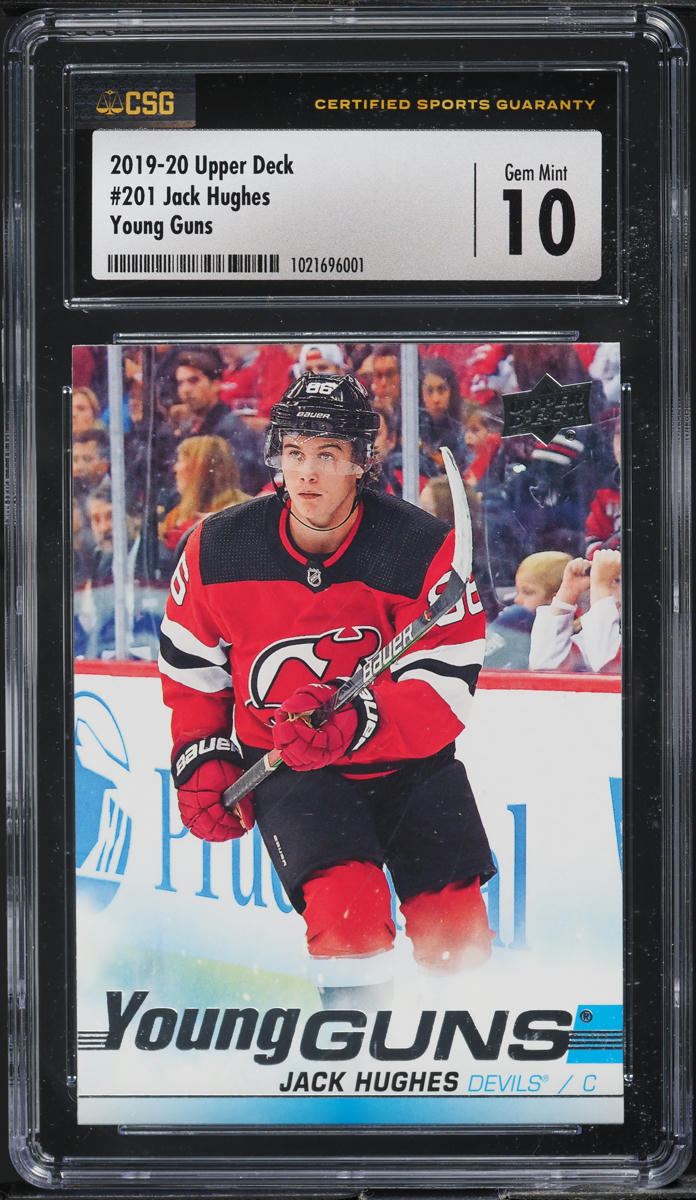 2019 Upper Deck Young Guns Jack Hughes ROOKIE #201 CSG 10 GEM MINT