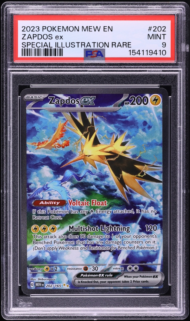 2023 Pokemon Scarlet & Violet 151 SIR Zapdos EX #202 PSA 9 MINT