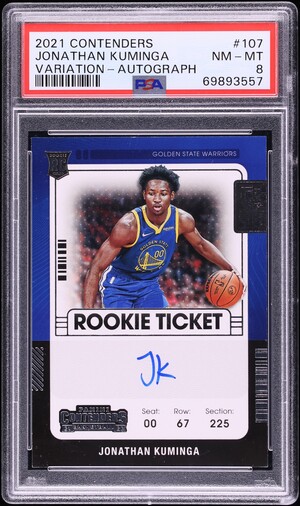 2021 Select Signatures Gold Prizm Jonathan Kuminga ROOKIE AUTO /10