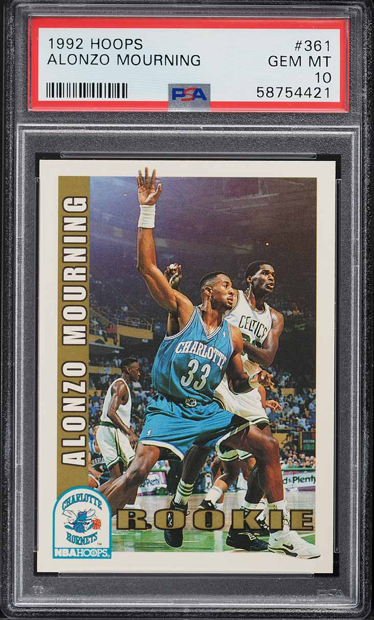 1992 Hoops Alonzo Mourning ROOKIE #361 PSA 9 MINT on Fanatics Collect
