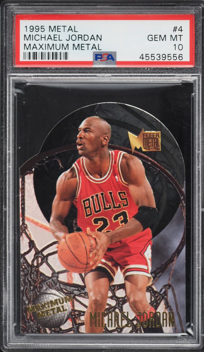 1995 Metal Maximum Metal Die-Cut Michael Jordan #4 PSA 10 GEM MINT