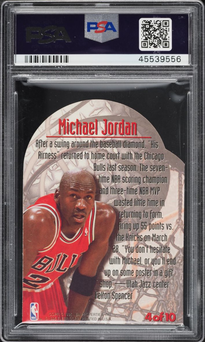 1995 Metal Maximum Metal Die-Cut Michael Jordan #4 PSA 10 GEM MINT