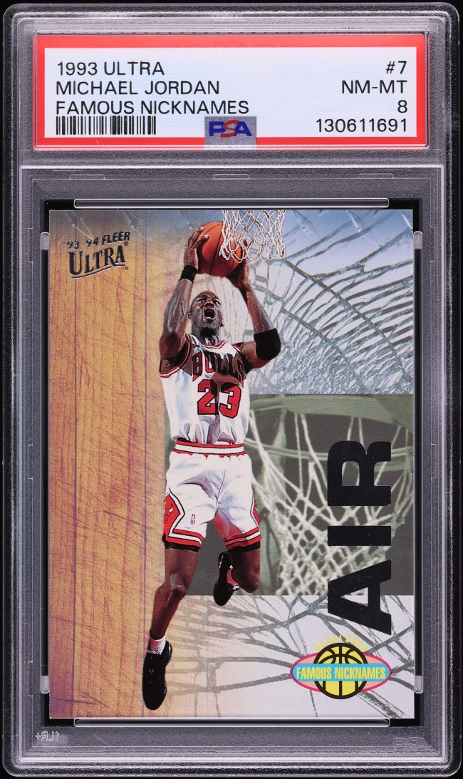 1993 Ultra Famous Nicknames Michael Jordan #7 PSA 8 NM-MT