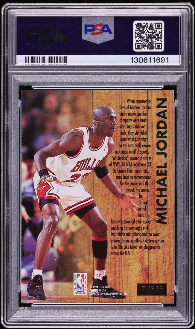 1993 Ultra Famous Nicknames Michael Jordan #7 PSA 8 NM-MT