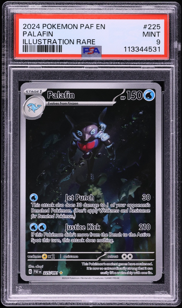 2024 Pokemon Scarlet & Violet Paldean Fates IR Palafin #225 PSA 9 MINT