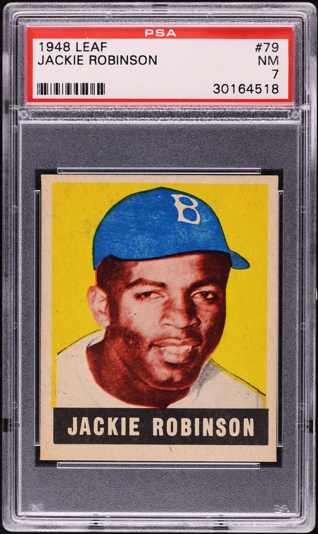 1948 Leaf Jackie Robinson ROOKIE #79 PSA 7 NRMT