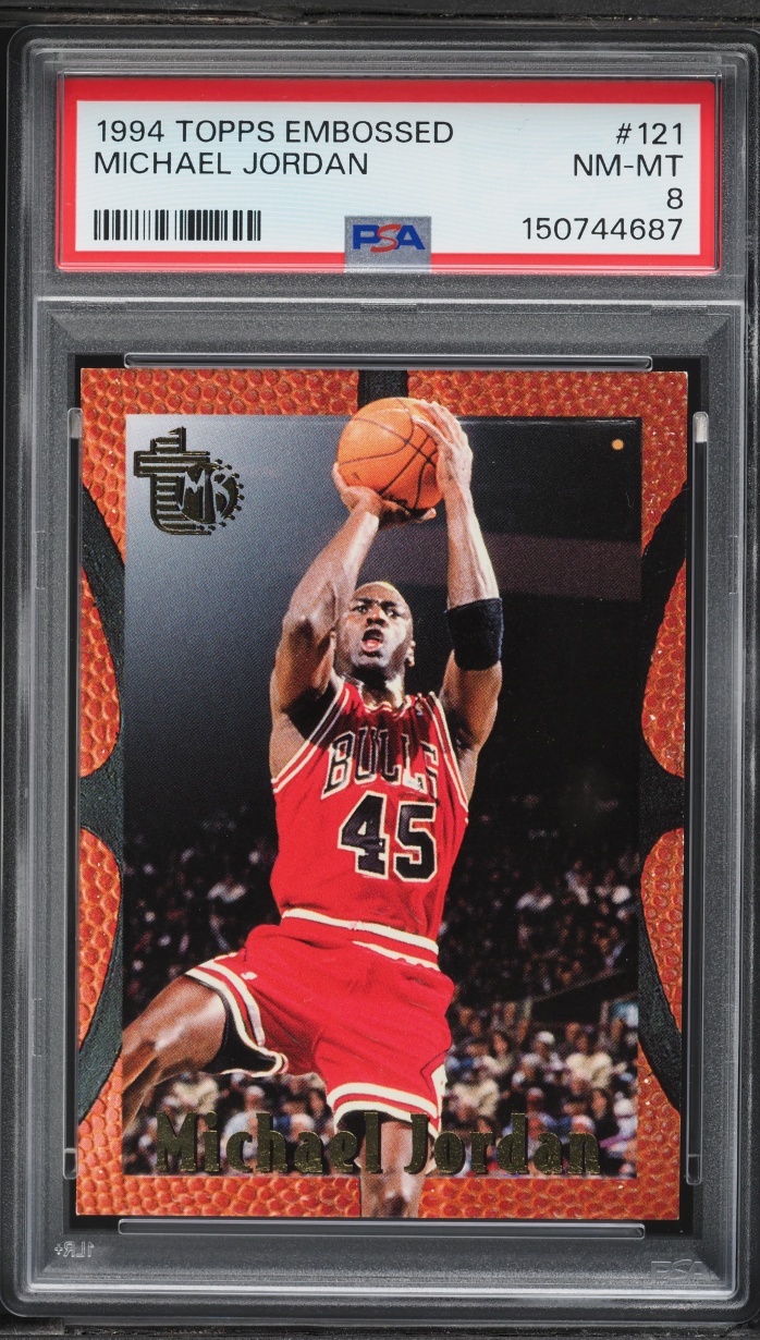 1994 Topps Embossed Michael Jordan #121 PSA 8 NM-MT