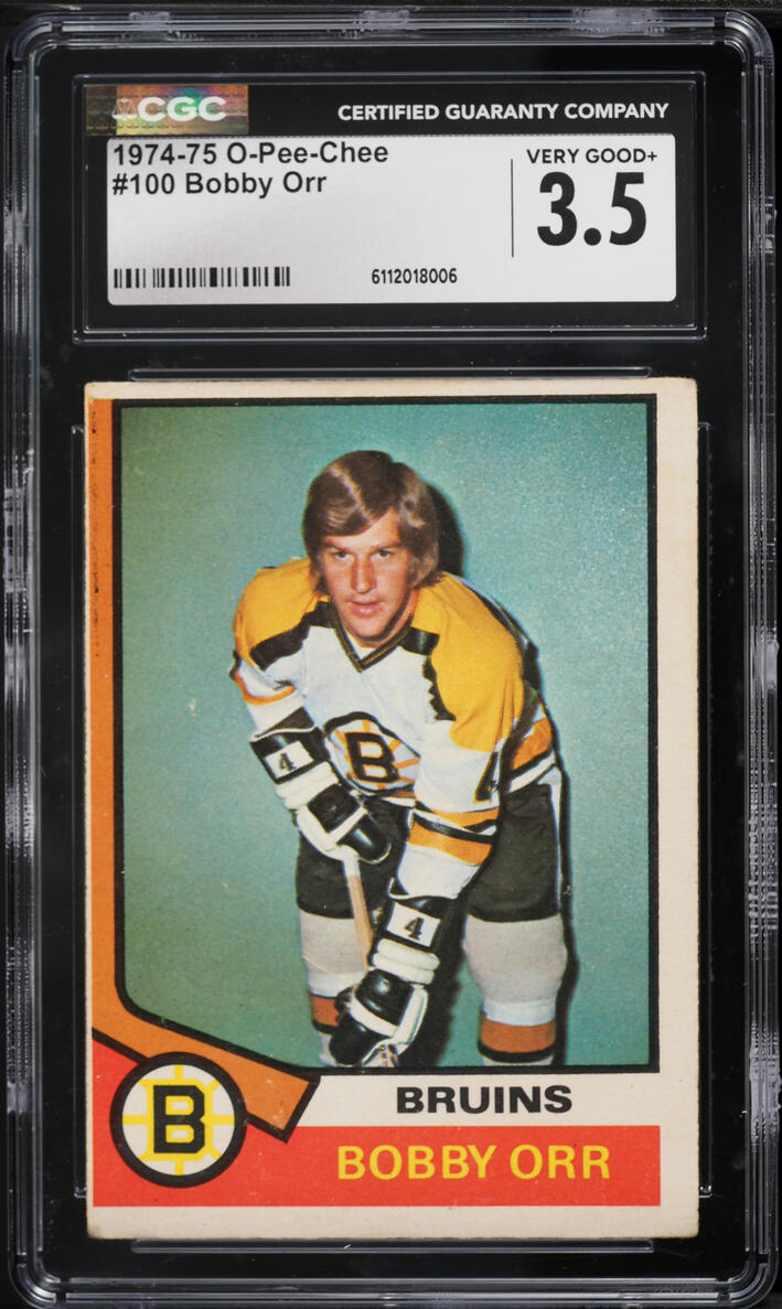1974 O-Pee-Chee Hockey Bobby Orr #100 CGC 3.5 VG+