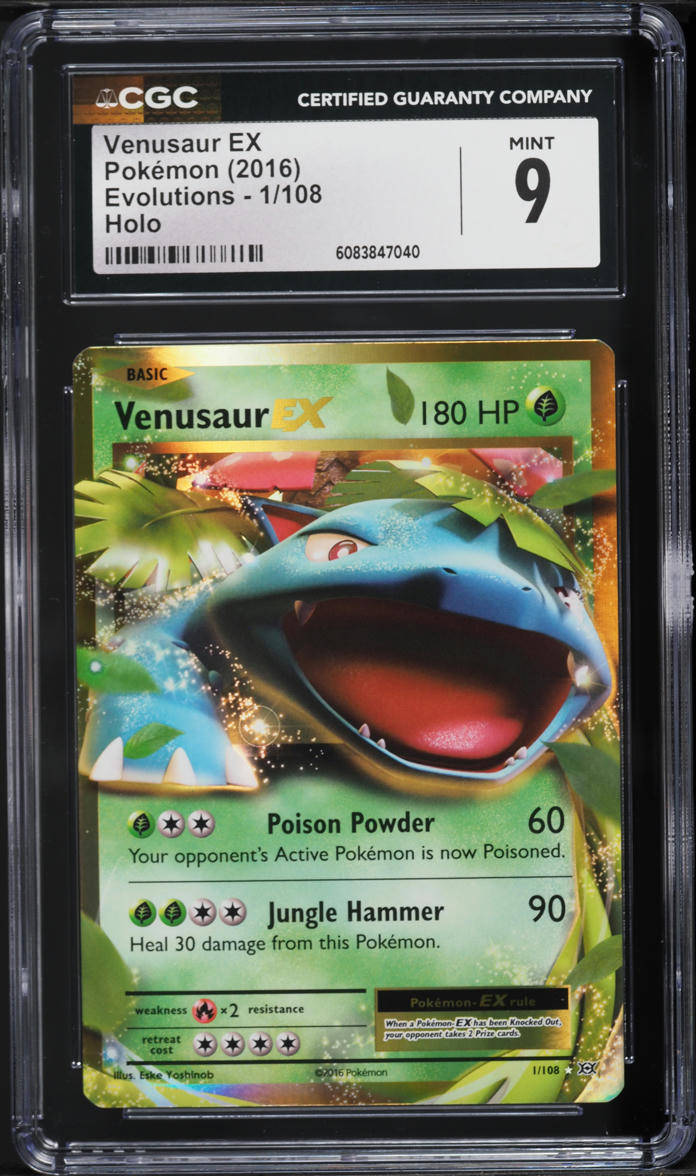 2016 Pokemon XY Evolutions Holo Venusaur EX #1 CGC 9 MINT