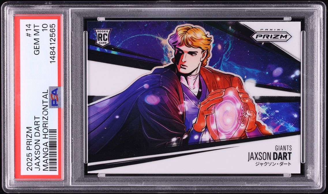 2025 Panini Prizm Manga Horizontal Jaxson Dart ROOKIE #14 PSA 10 GEM MINT